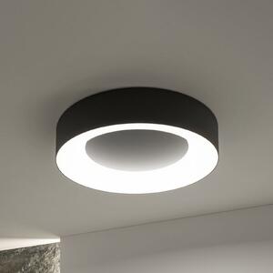 Paulmann Smart LED stropna svetilka Casca, črna, Ø 40 cm, RGBW, IP44, zatemnjen, Črna, Dnevna soba / jedilnica, Kovina, Sodobni