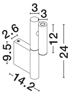 ARCO LED PRIGUŠIVA ZIDNA LAMPA ZLATNA 4W IP20 3000K NL9540288