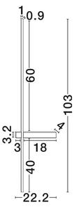 DANESSA ZIDNA LED SVJETILJKA ZLATNA 10W IP20 CCT 2700-3000K NL9003017