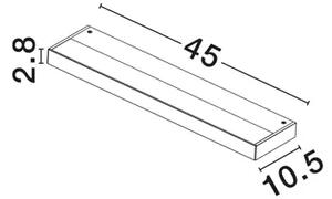 GIOCO ZIDNA LED SVJETILJKA ZA KUPAONICU CRNA 8W IP44 2700-3000-4000K NL9540333