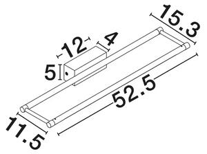 OLAS ZIDNA LED SVJETILJKA CRNA 8W IP20 3000K NL9117313