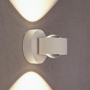 Paulmann LED-svetilka na baterije za zunanjo steno Zorik, bela, 10 cm, IP44, z, zatemnjen, Bela, Kopalnica, Plastika, Sodobni, Okrogla stena