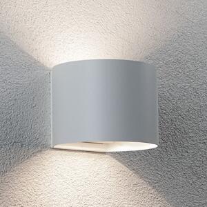 Paulmann LED-svetilka na baterije za zunanjo steno Nyora, bela, 14 cm, senzor, IP44, Bela, Kopalnica, Aluminij, Sodobni, Okrogla stena