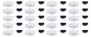 Paulmann vgradni reflektor FIXEDLED, bel, 8 cm, 830, vklop/izklop, 20-kratni, Bela, Dnevna soba / jedilnica, Plastika, Sodobni, Vgradne svetilke okrogle