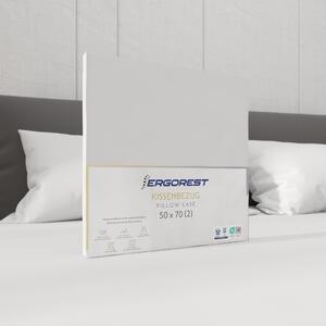 Prevleka za vzglavnik Ergorest Cotton Satin™ 50 x 70 cm – snežno bela 2x