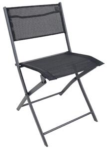 SET ZLOŽLJIVIH VRTNIH STOLOV jeklo črna
