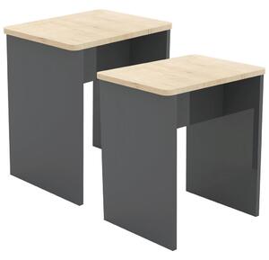 TABURE, leseni material antracit