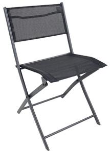 SET ZLOŽLJIVIH VRTNIH STOLOV jeklo črna
