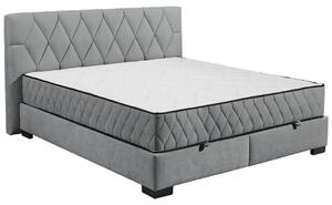 POSTELJA Z VZMETNICO 180 cm x 200 cm , tekstil, leseni material antracit