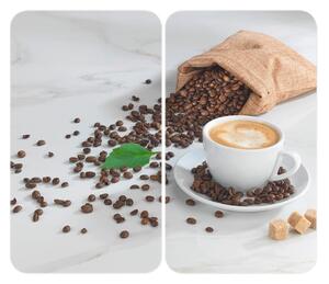 Zaščitne plošče za štedilnik iz kaljenega stekla 2 ks 52x30 cm Café Aromatica – Maximex