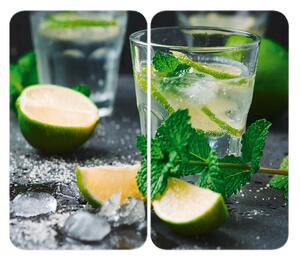 Komplet 2 steklenih zaščitnih plošč za štedilnik Wenko Mojitos, 52 x 30 cm