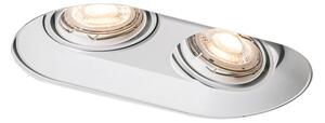 Okrogel vgradni reflektor beli GU10 50 mm 2-lučni - Hubs