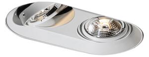Okrogel vgradni reflektor beli GU10 70 mm 2-lučni - Hubs