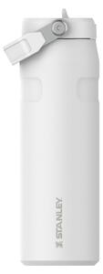 Bela termovka iz nerjavečega jekla 700 ml IceFlow™ Bottle Flip Straw 2.0 Frost – Stanley