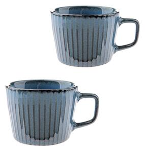 Modre keramične skodelice v kompletu za kapučino 2 ks 190 ml Tone – Dakls