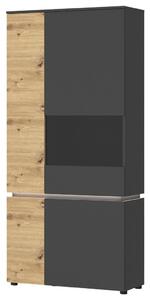 Modern Living Vitrina Luci, Barva Hrasta, Antracit