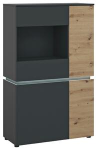 Modern Living Vitrina Luci, Barva Hrasta, Antracit