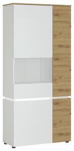 Modern Living Vitrina Luci, Bela, Barva Hrasta