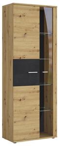 Modern Living Vitrina Nina, Barva Hrasta, Antracit