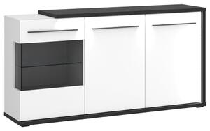 Modern Living Široka Komoda Ambiente Plus, Bela, Antracit