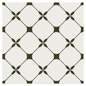 Cersanit Talne ploščice Flower Frame Black & White (29,8 x 29,8 cm, Črna/Bela, Mat)