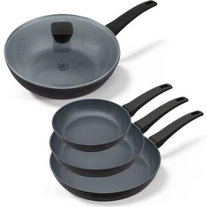 BE Living Set 3 ponv 20-24-28 cm + wok s pokrovom 28 cm Delight Black
