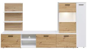MID.YOU Dnevni Regal Heathrow, Barva Hrasta, Bela