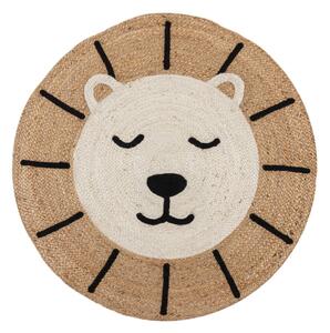 Otroška preproga iz jute v naravni barvi 100x100 cm Leo Lion – Flair Rugs