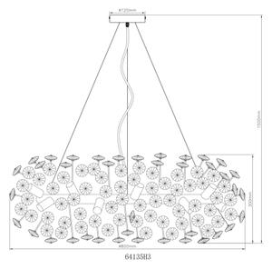 Globo 64135H3 - LED Kristalni lestenec na vrvici KATRINA 20xG9/3,5W/230V