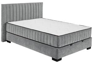 POSTELJA Z VZMETNICO 140 cm x 200 cm , tekstil, leseni material antracit