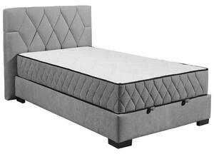 POSTELJA Z VZMETNICO 120 cm x 200 cm , tekstil, leseni material antracit
