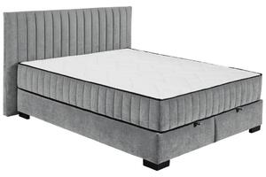 POSTELJA Z VZMETNICO 160 cm x 200 cm , tekstil, leseni material antracit