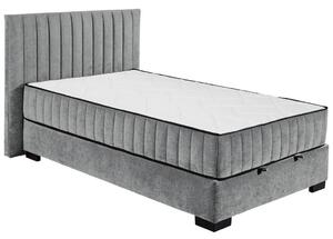 POSTELJA Z VZMETNICO 120 cm x 200 cm , tekstil, leseni material antracit