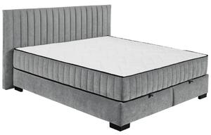 POSTELJA Z VZMETNICO 180 cm x 200 cm , tekstil, leseni material antracit