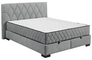 POSTELJA Z VZMETNICO 160 cm x 200 cm , tekstil, leseni material antracit
