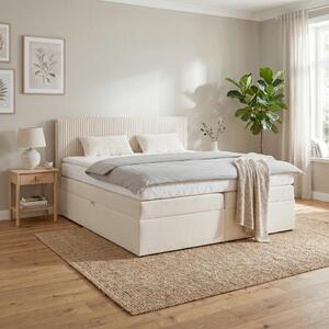 Mömax Postelja Boxspring Rossa, Bež, 180x200