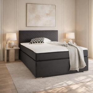 Mömax Boxspring Postelja Mali New, Črna, 140x200