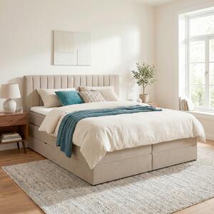 Premium Living Postelja Boxspring Simon, Bež, 180x200