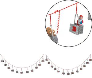Viseči adventni koledar BAGLANDER 5 m, sivi