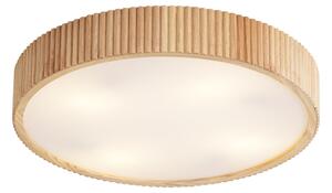 Japandi stropna svetilka lesena 50 cm 4-luči - Lyra