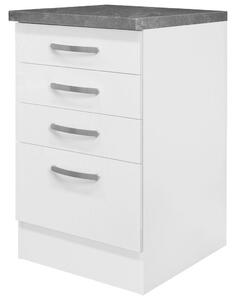 FlexWell Kuhinjska Spodnja Omarica Alba, Bela, Š. 50 Cm