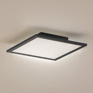 Lindby LED plošča Enhife, črna, 30 x cm, kovinska, 4.000K, Črna, Študija / pisarna, Aluminij, Sodobni