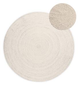Kremno bela obojestranska/ročno tkana okrogla preproga iz jute ø 100 cm Braided – Hanse Home