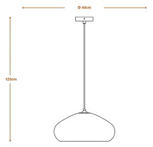 LEDVANCE Kapljična viseča luč, Ø 40 cm, rjava, valovit karton, E27