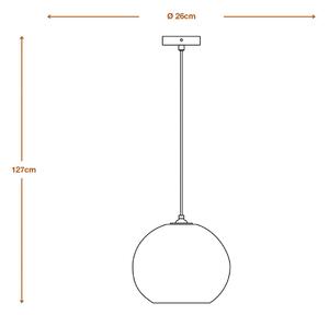 LEDVANCE viseča luč Krogla, Ø 26 cm, rjava, valovit karton, E27