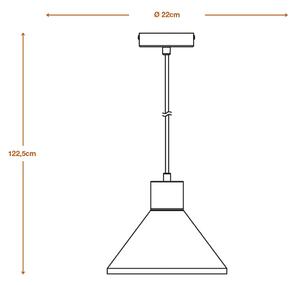 LEDVANCE Betonska viseča svetilka Wood, Ø 22 cm, beton, siva