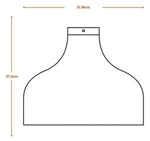 LEDVANCE Klobuk stropna svetilka, Ø 36 cm, rjava, valovit karton