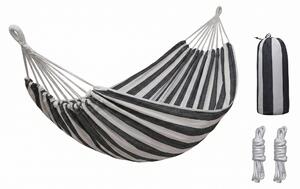 Viseča mreža ZENVIO 200x80 cm, sivo-bela + torba brezplačno