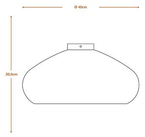 LEDVANCE Stropna svetilka, Ø 40 cm, rjava, valovit karton, E27