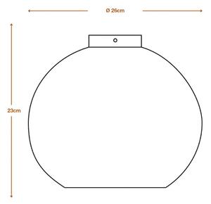 LEDVANCE stropna svetilka Krogla, Ø 26 cm, rjava, valovit karton, E27